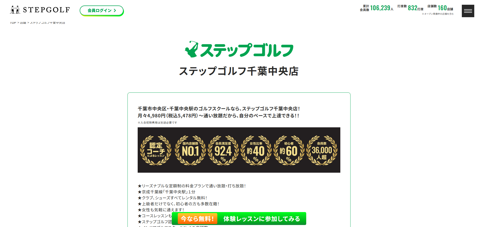 ステップゴルフ千葉中央店