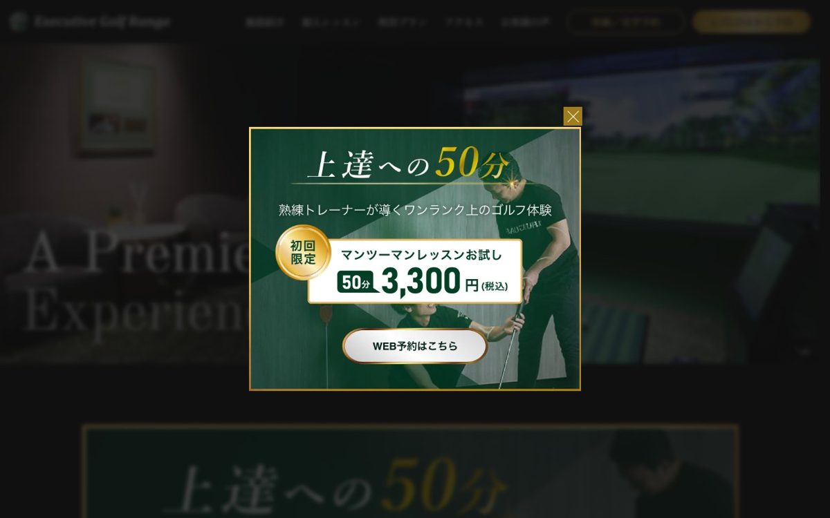 Executive Golf Range シミュレーションゴルフ プライベートスタジオ 難波・心斎橋 ゴルフスクール