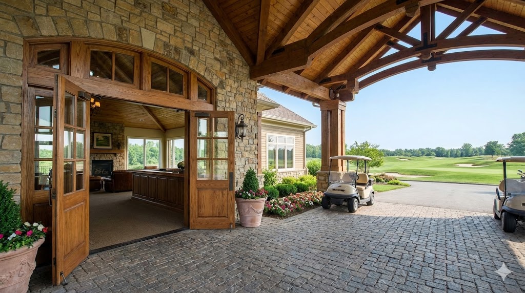 ゴルフスクールの受付・エントランス